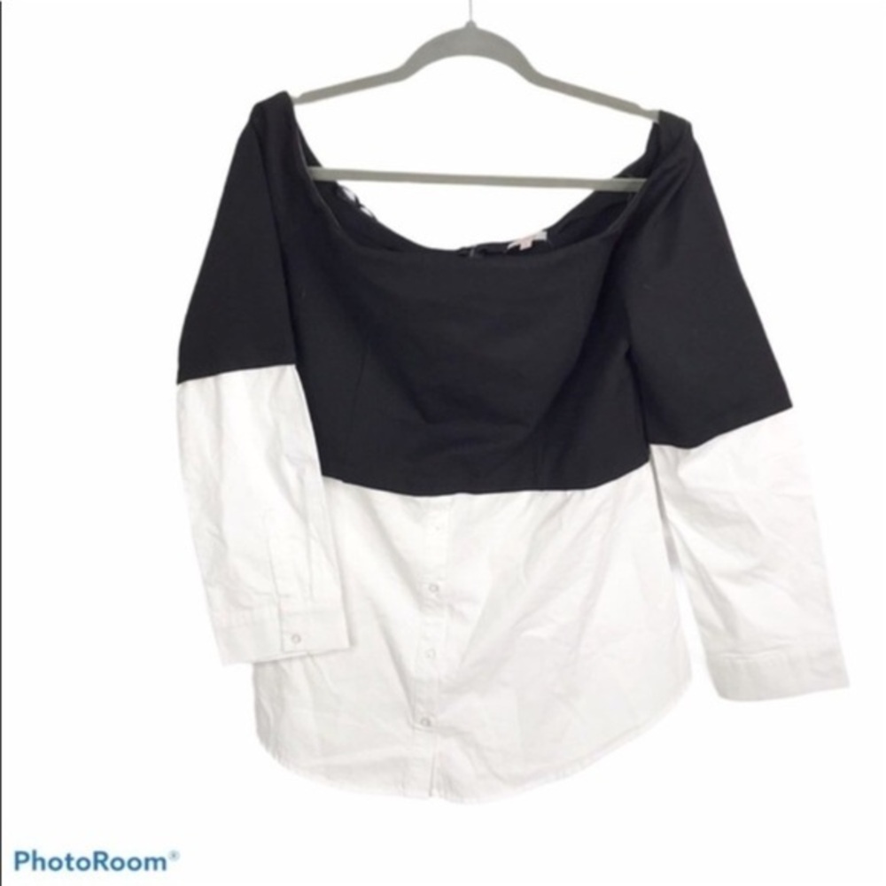 Pixley by Stitch Fix brand new Acebal Off da shoulder Black small knit top